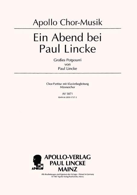 Ein Abend bei Paul Lincke - klik hier Ein Abend bei Paul Lincke - klik hier