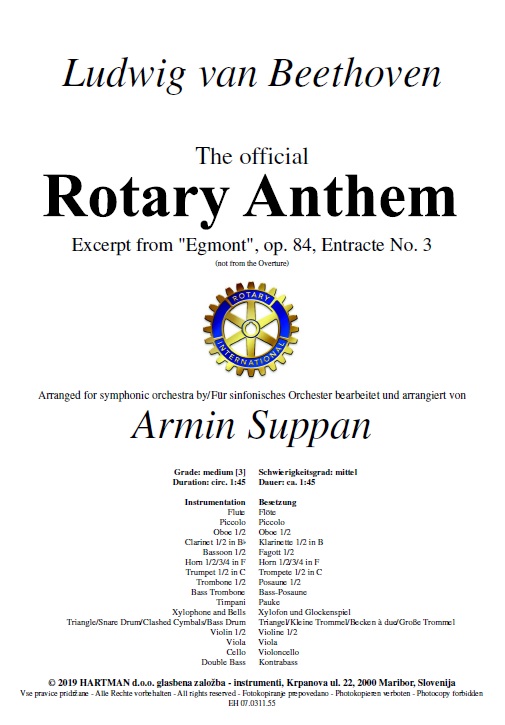 Rotary Anthem (Excerpt from "Egmont") - klik hier Rotary Anthem (Excerpt from "Egmont") - klik hier