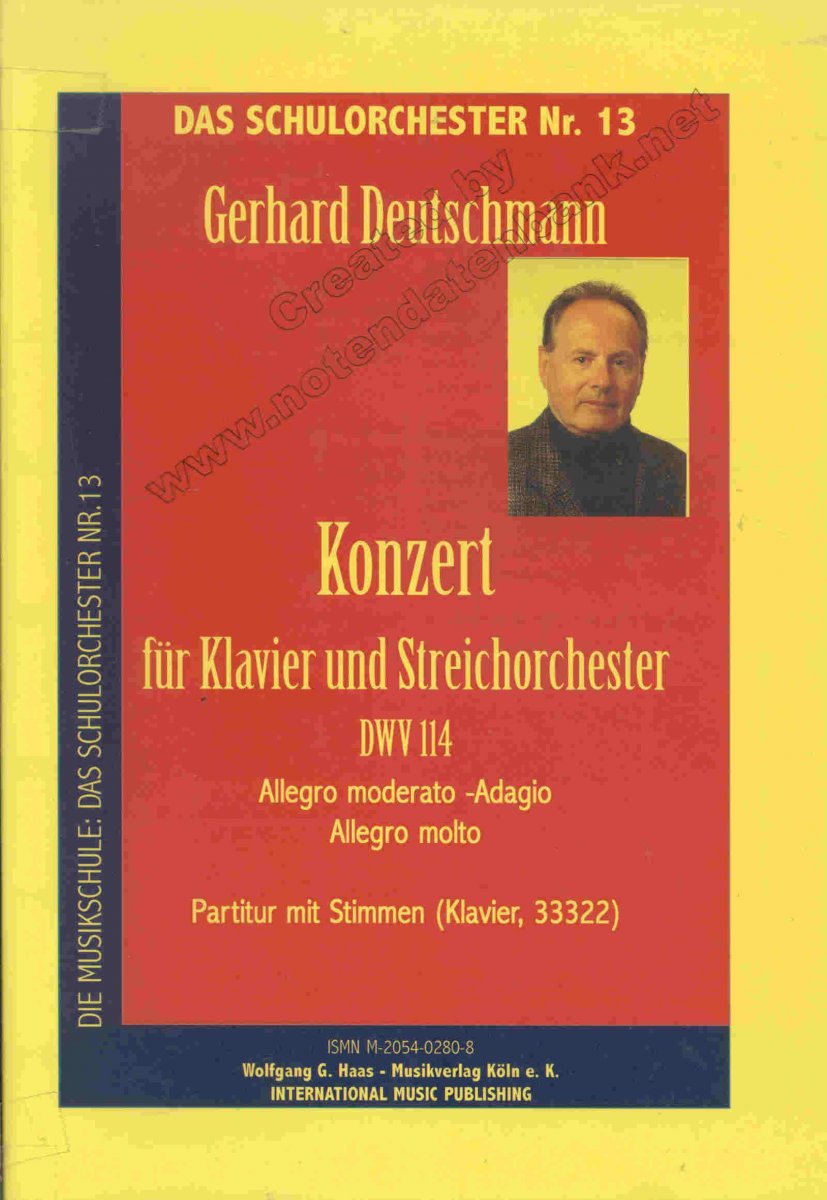 Konzert für Klavier und Streichorchester (Partitur und Stimmen) - klik hier Konzert für Klavier und Streichorchester (Partitur und Stimmen) - klik hier