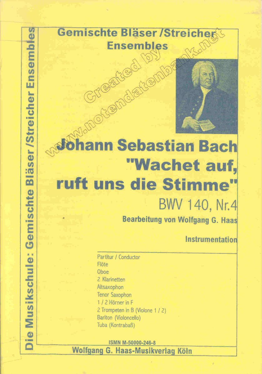 Wachet auf! Ruft uns die Stimme (Partitur und Stimmen) - klik hier Wachet auf! Ruft uns die Stimme (Partitur und Stimmen) - klik hier