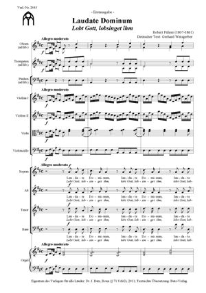 Laudate Dominum / Lobt Gott, lobsinget ihm - klik hier