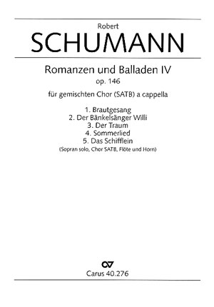 Schumann: Romanzen und Balladen IV op. 146 - klik hier Schumann: Romanzen und Balladen IV op. 146 - klik hier