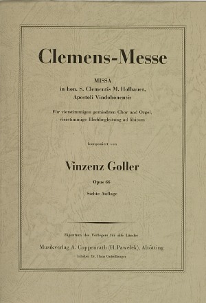 Missa in honorem St. Clementis - klik hier