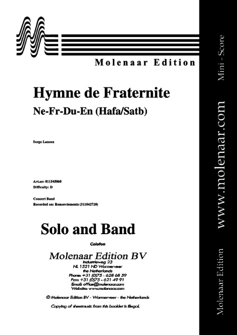 Hymne de Fraternite - klik hier