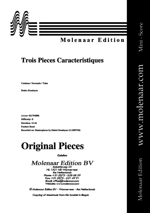 Trois Pieces Caracteristiques - klik hier
