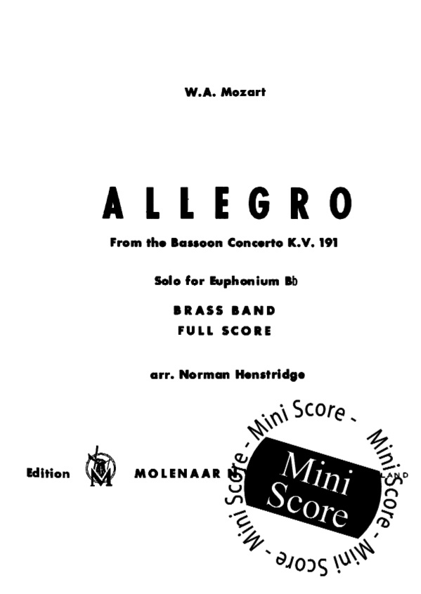 Allegro / Bassoon Concerto - klik hier