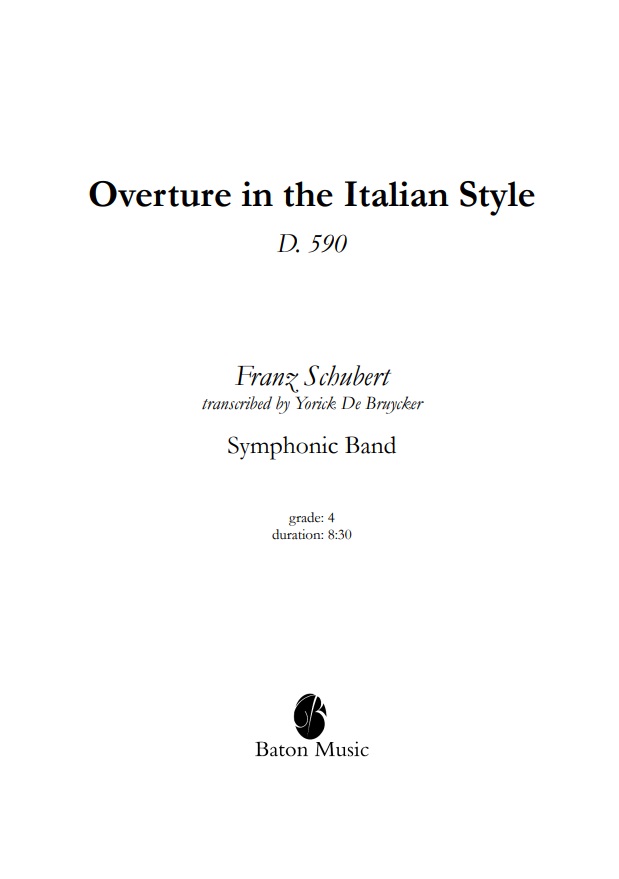 Overture in the Italian Style - klik hier