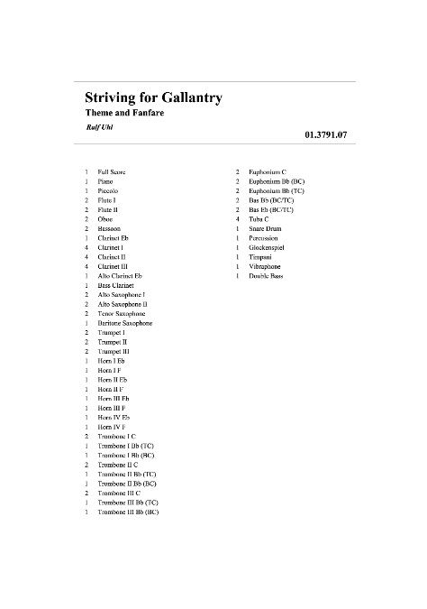 Striving for Gallantry (Theme and Fanfare) - klik hier