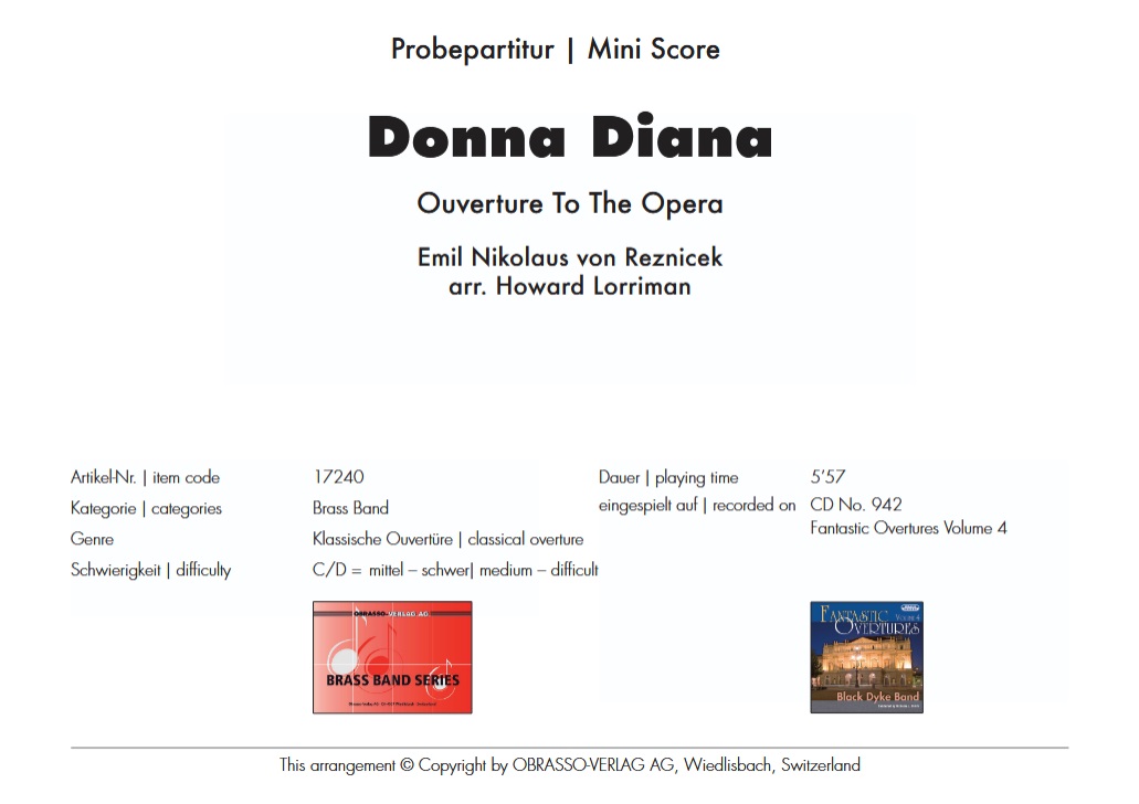 Donna Diana (Overture to the Opera) - klik hier
