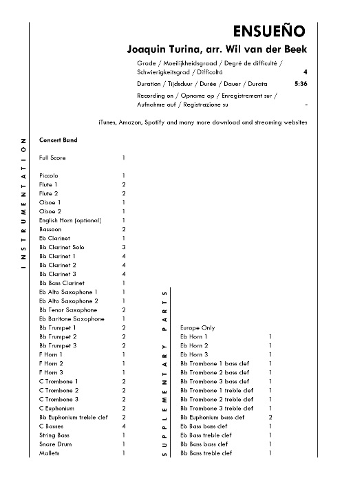 Ensueno (Ensue�o from 'Danzas Fantasticas') - klik hier