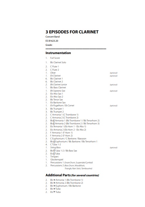 3 Episodes for Clarinet (Three) - klik hier