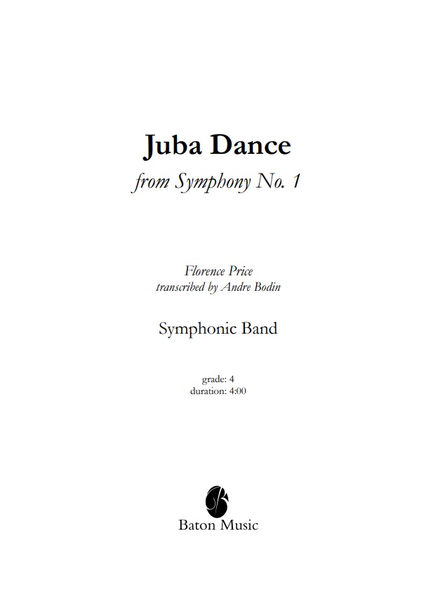 Juba Dance (from Symphony #1) - klik hier