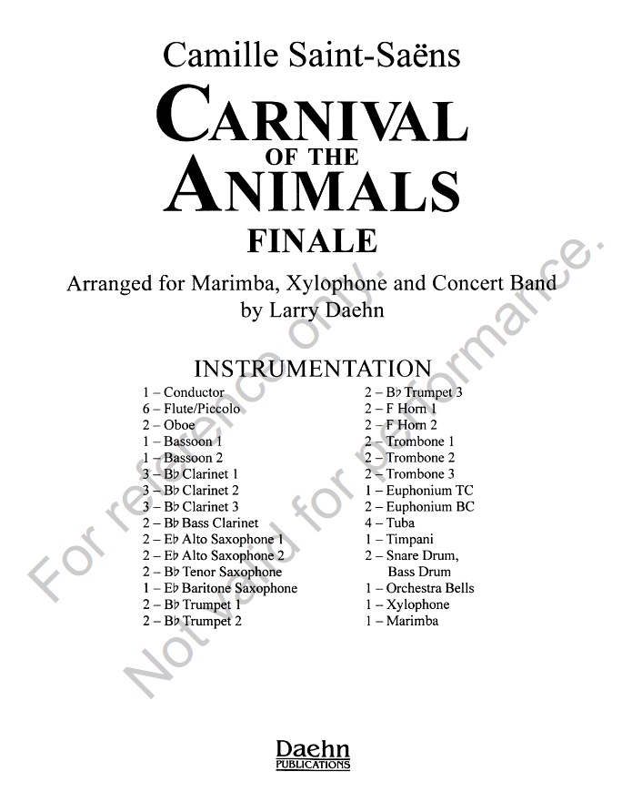 Carnival of the Animals - Finale - klik hier