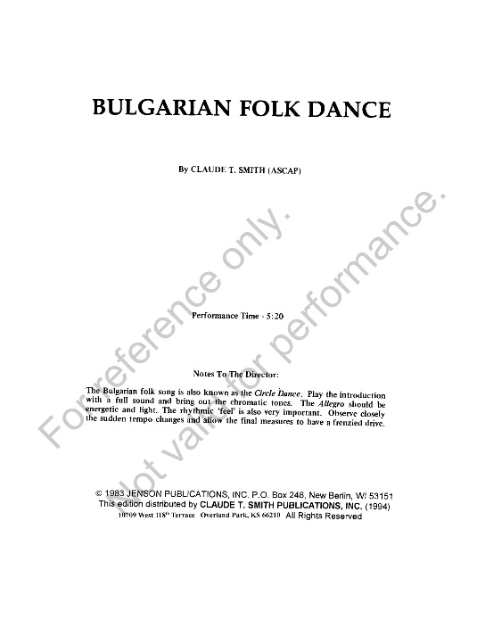 Bulgarian Folk Dance - klik hier