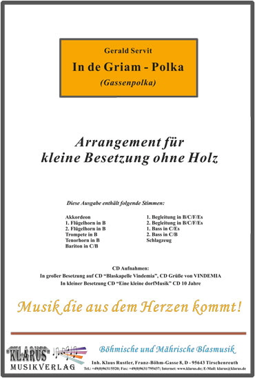 In de Griam (Gassenhauerpolka) - klik hier In de Griam (Gassenhauerpolka) - klik hier