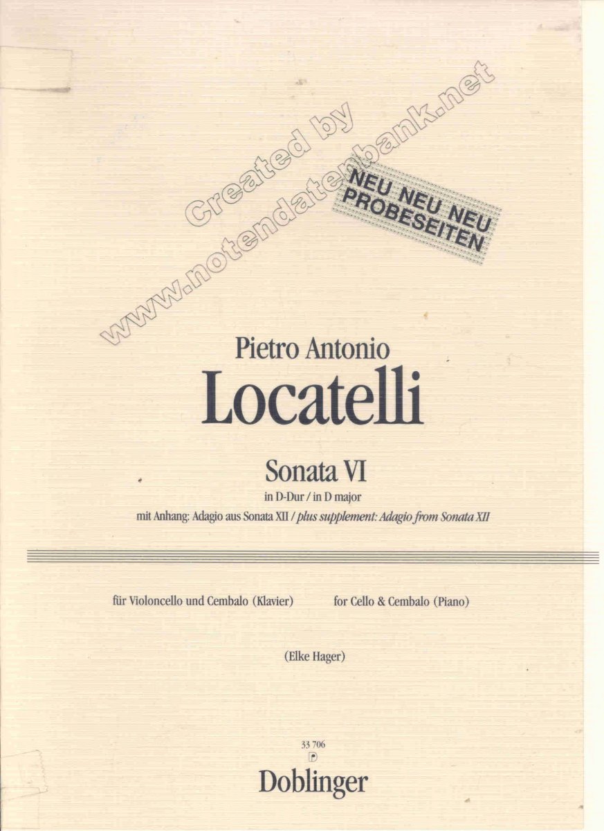 Sonata VI in D-Dur - klik hier