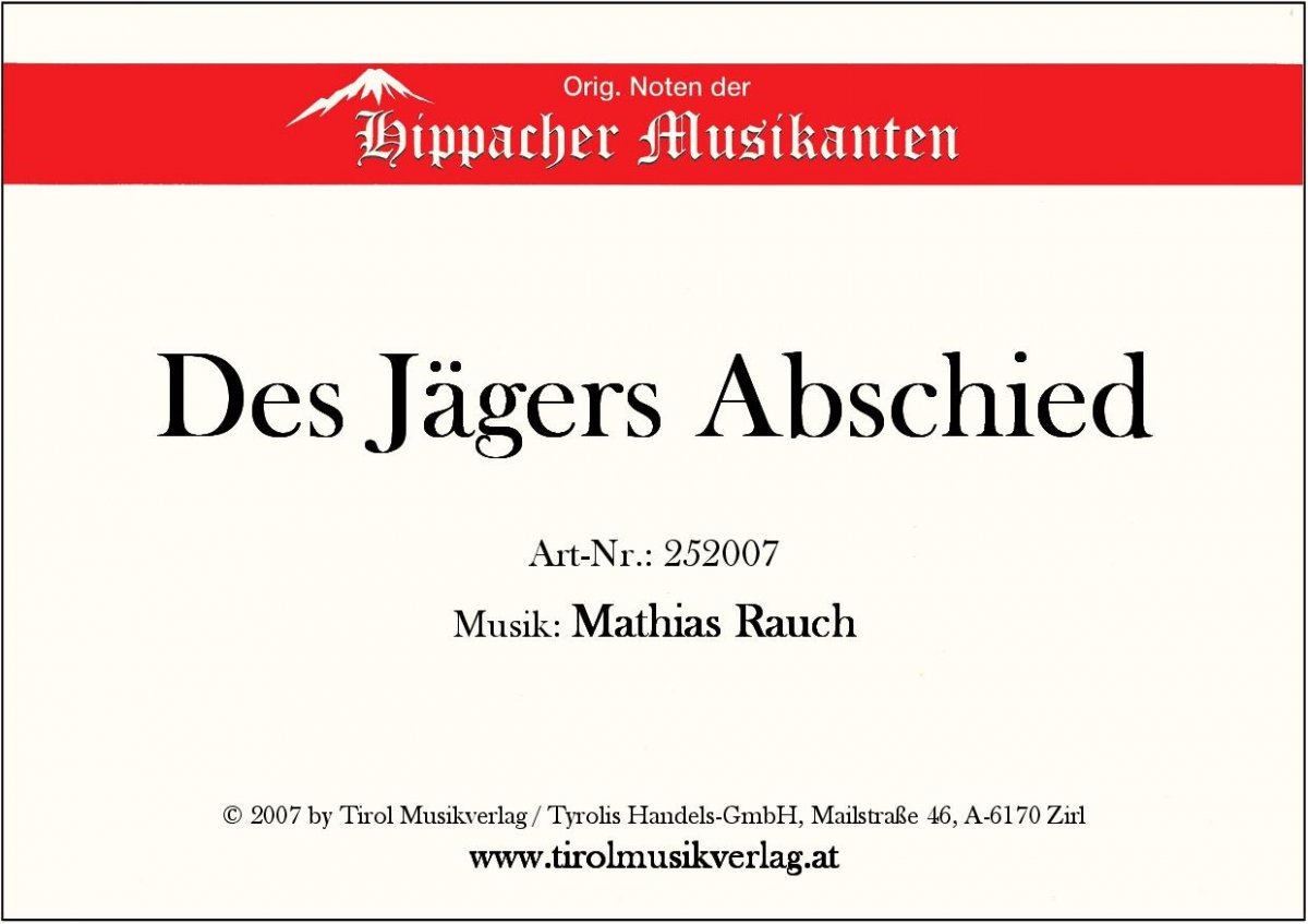 Des Jger's Abschied - klik hier