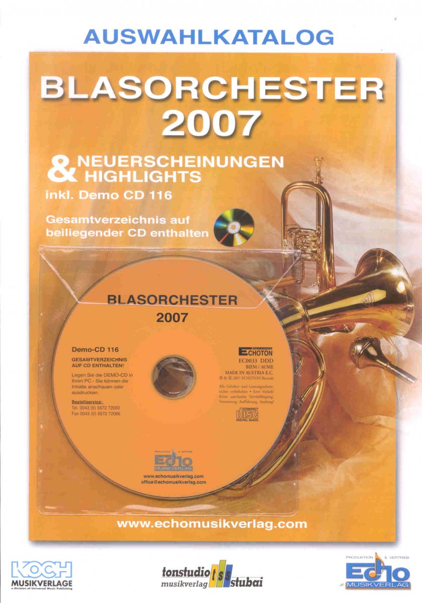 Echo 2007 - Auswahlkatalog Blasorchester - klik hier Echo 2007 - Auswahlkatalog Blasorchester - klik hier