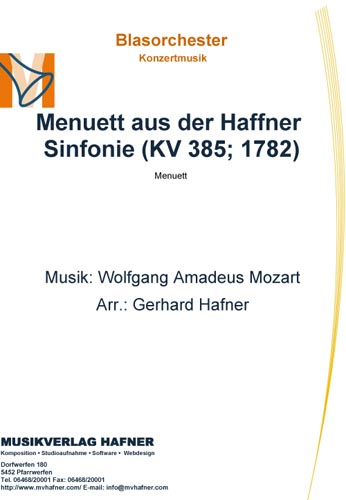 Menuett aus der Haffner Sinfonie (1782) - klik hier