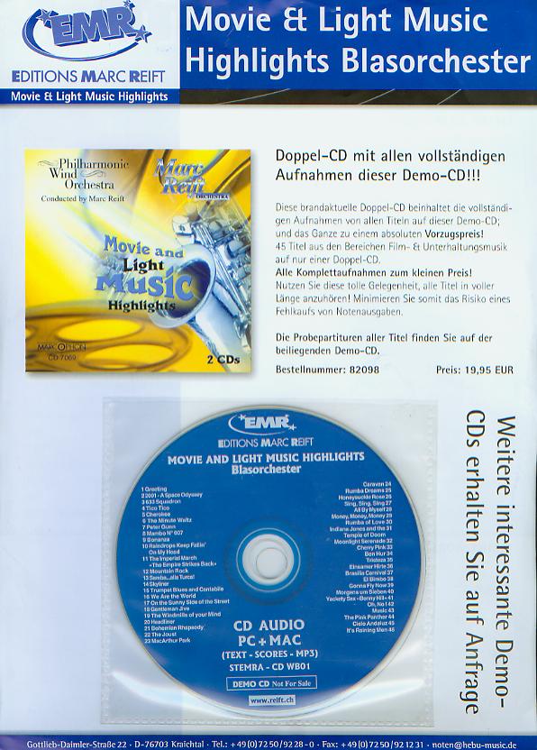 EMR - Movie and Light Music Highlights Blasorchester - klik hier EMR - Movie and Light Music Highlights Blasorchester - klik hier