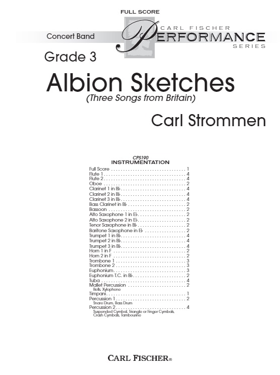 Albion Sketches (Three Songs from Britain) - klik hier