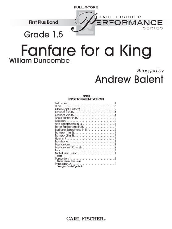 Fanfare for a King - klik hier