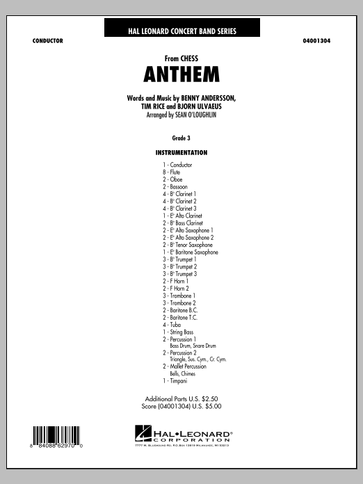 Anthem (from Chess) - klik hier