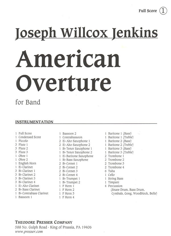 American Overture for Band - klik hier