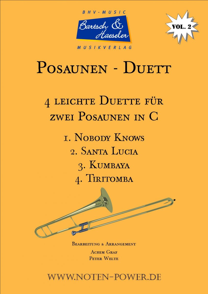 4 leichte Duette f�r Posaunen - klik hier