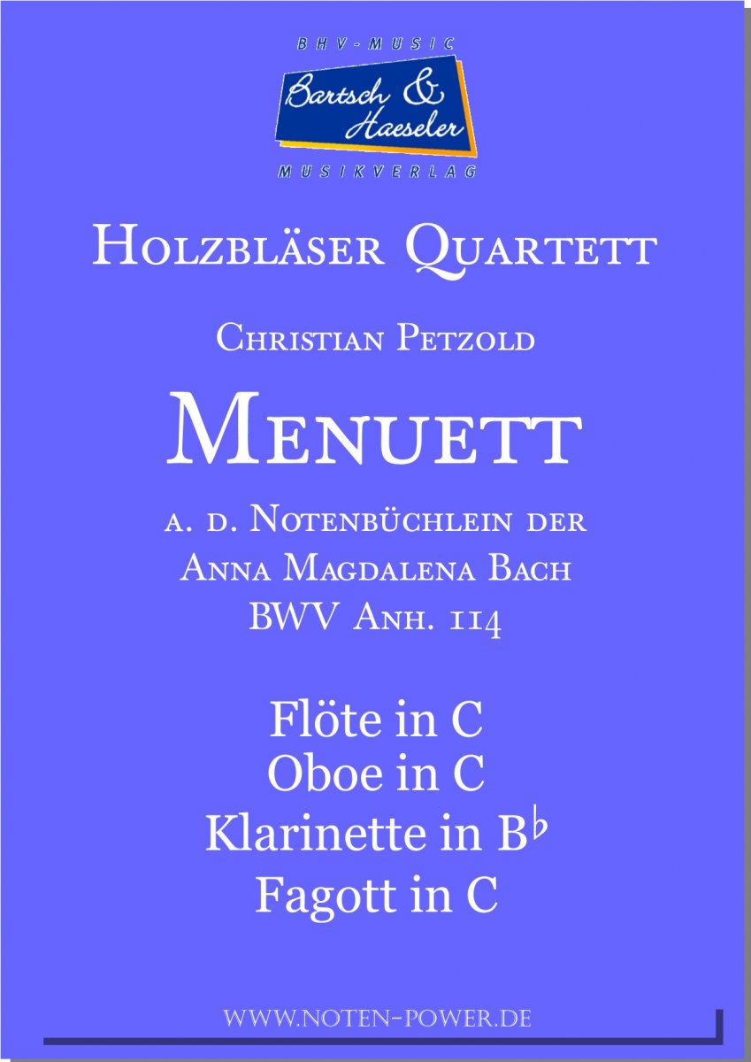 Menuett BWV Anh. 114 - klik hier Menuett BWV Anh. 114 - klik hier