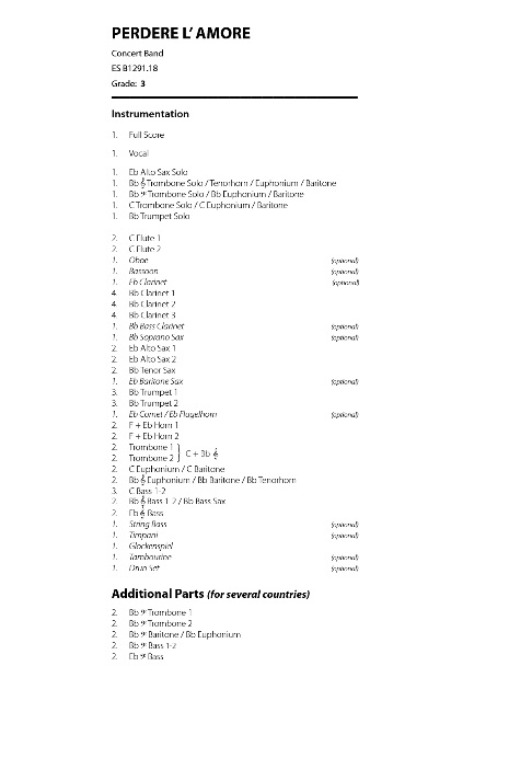 Perdere l'Amore - klik hier