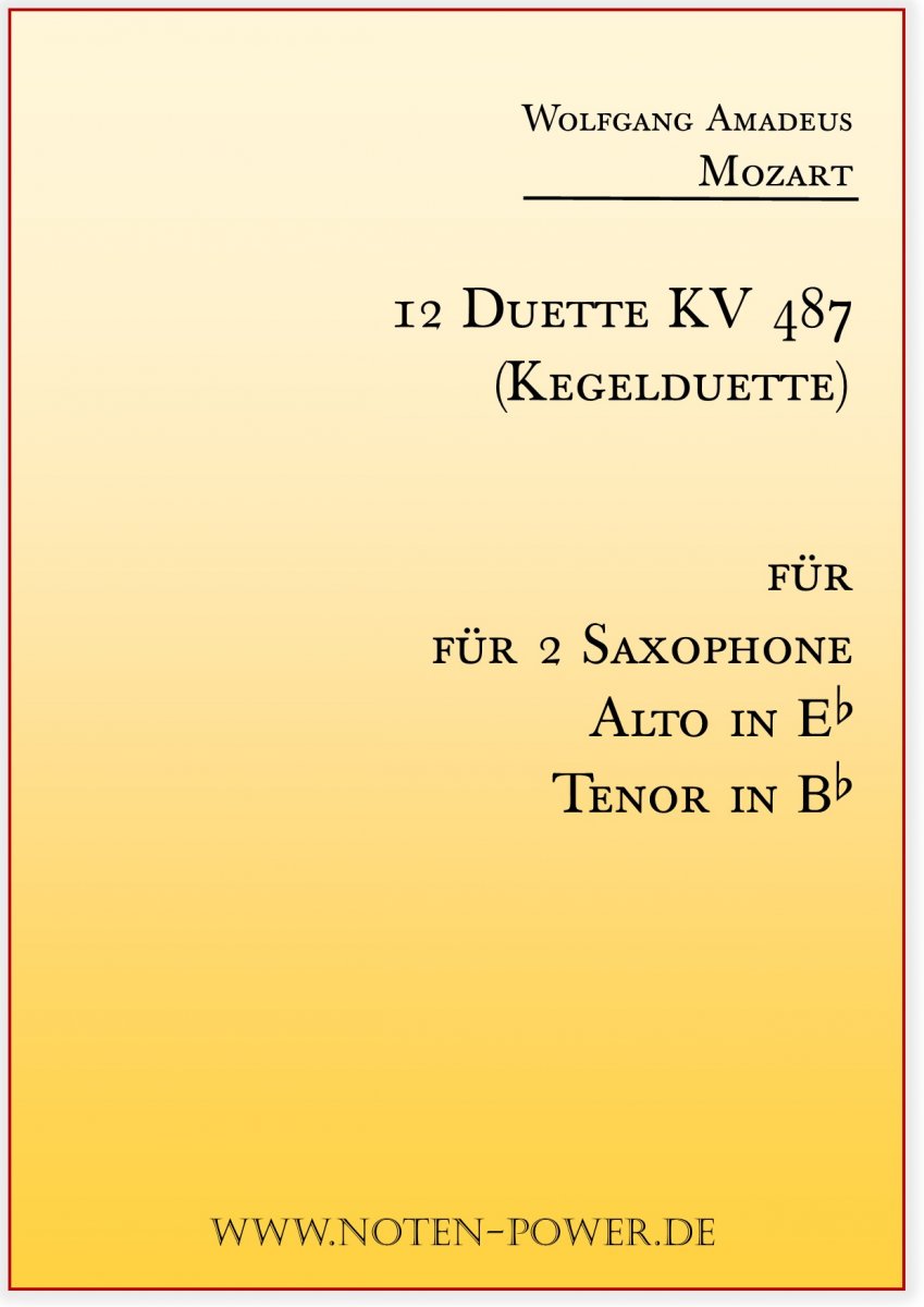 12 Duette (Alt- Tenorsax) - klik hier 12 Duette (Alt- Tenorsax) - klik hier