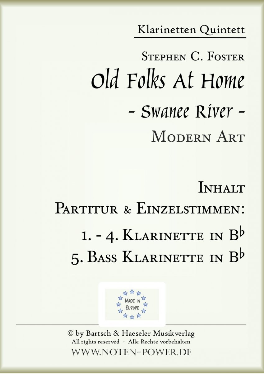 Old Folks At Home  - Swanee River - - klik hier