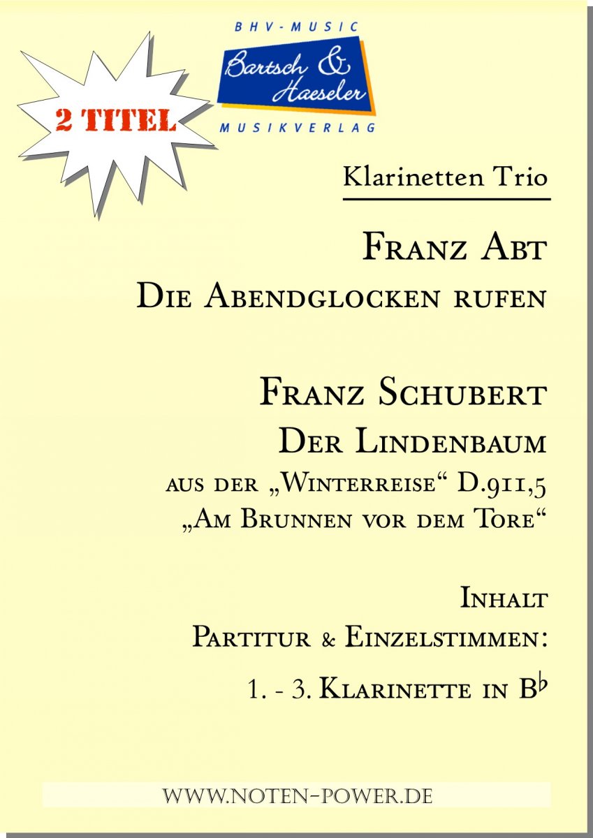 Die Abendglocken rufen / Der Lindenbaum - klik hier