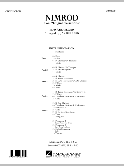 Nimrod (from Enigma Variations) - klik hier