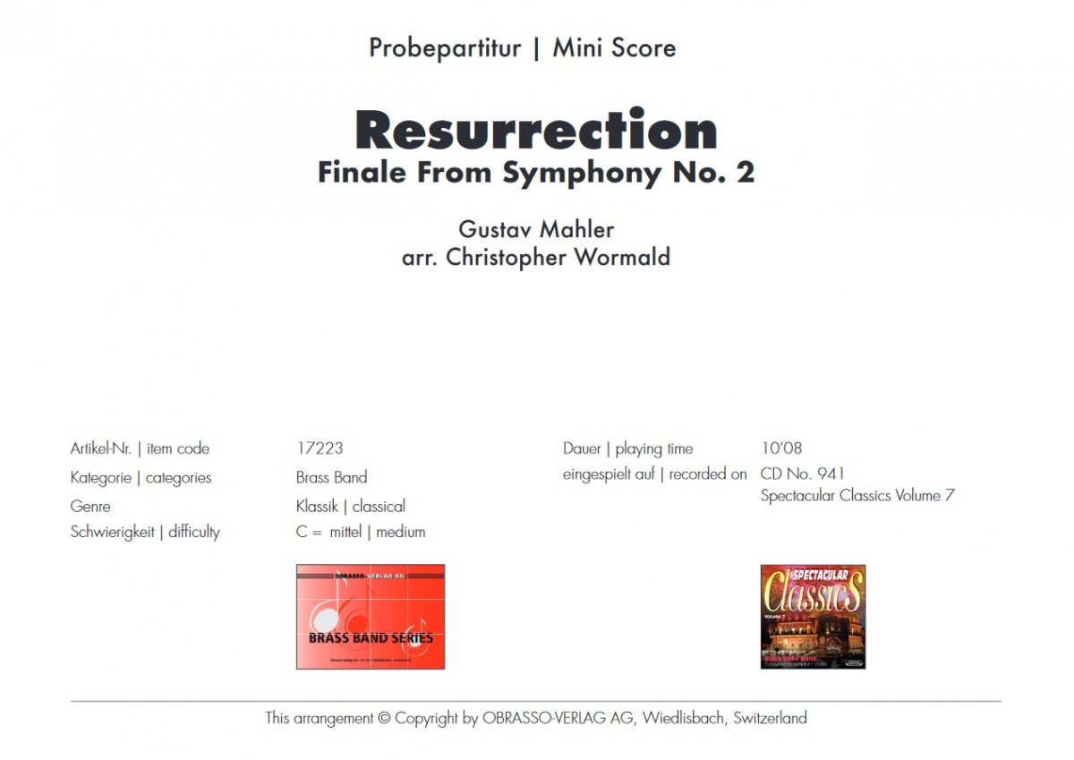 Resurrection (Finale from 'Symphony #2') - klik hier