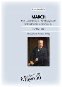 March from "Second Suite in F for Military Band" - klik hier