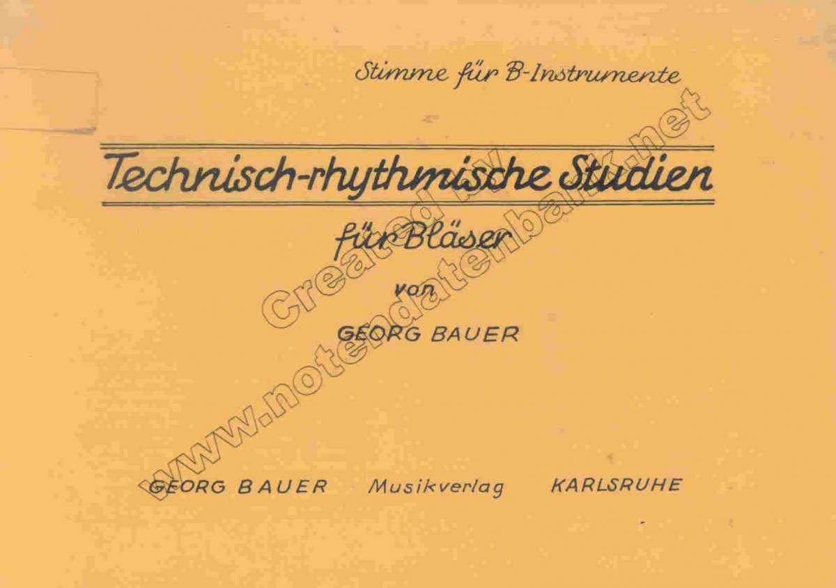 Technisch-rhythmische Studien f�r Bl�ser (B-Instrumente) - klik hier