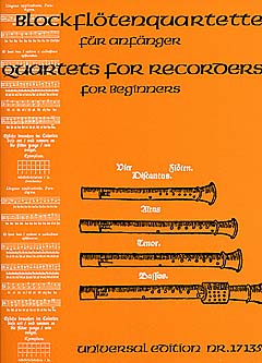 Blockfltenquartette fr Anfnger/Quartets for Recorders for Beginners - klik hier