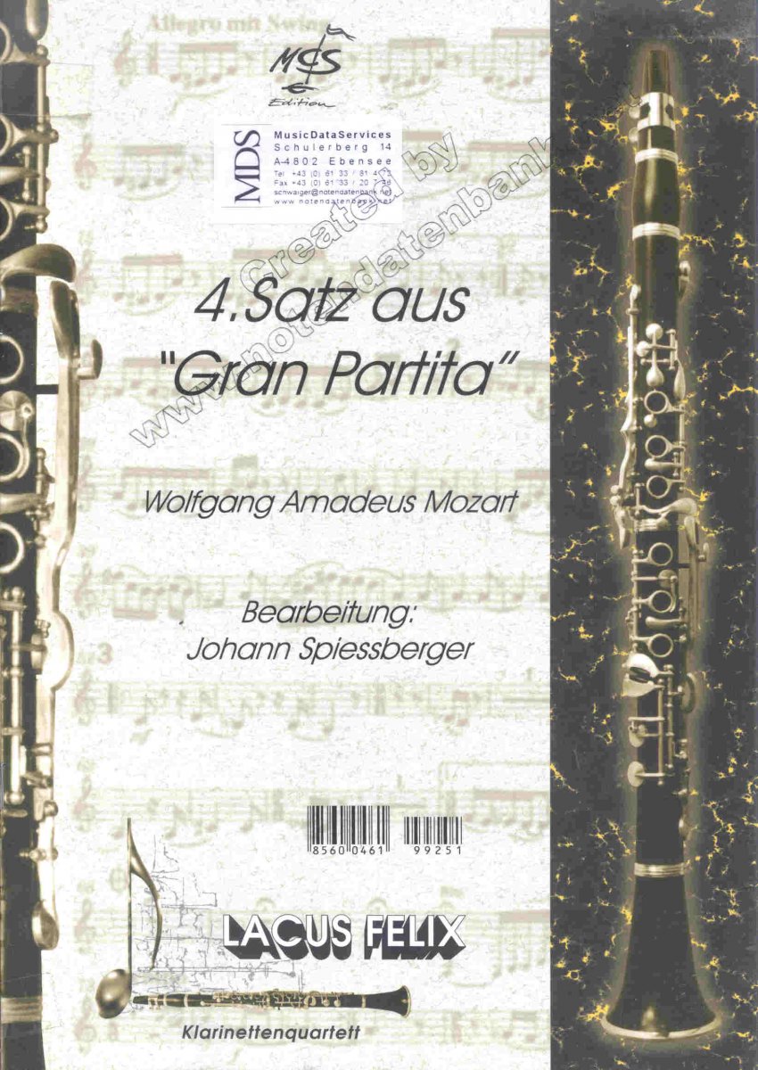 Gran Partita: 4.Satz (Menuetto - Allegretto) - klik hier