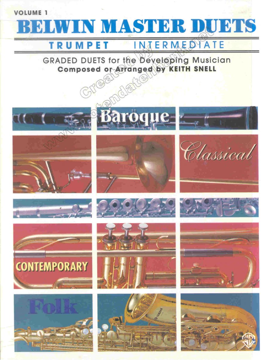 Belwin Master Duets Trumpet Intermediate #1 - klik hier