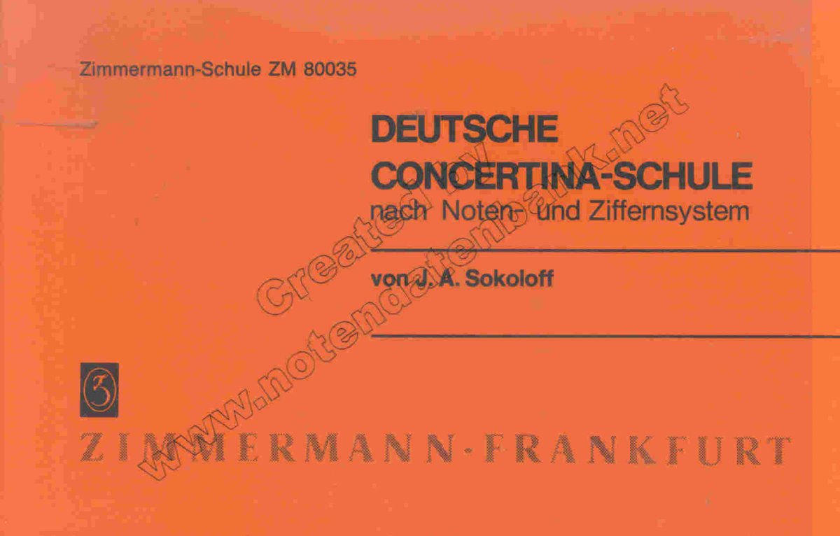 Deutsche Concertina Schule nach Noten- und Ziffernsystem - klik hier
