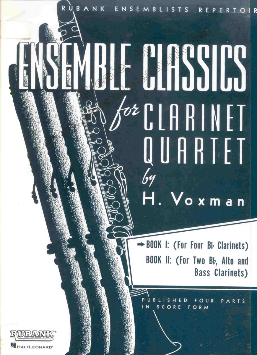 Ensemble Classics for Clarinet Quartet #1 - klik hier