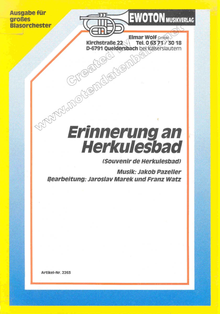 Erinnerung an Herkulesbad (Souvenir de Herkulesbad) - klik hier Erinnerung an Herkulesbad (Souvenir de Herkulesbad) - klik hier