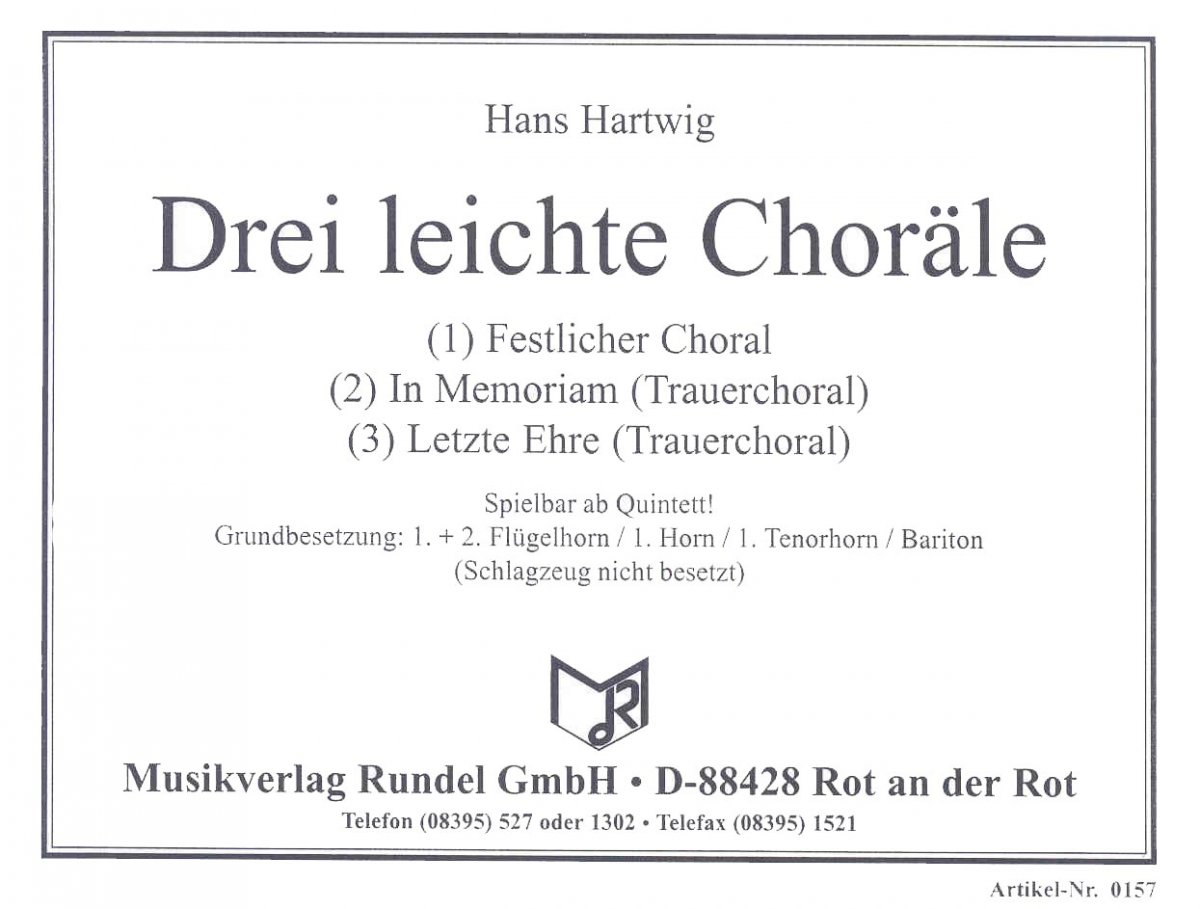 3 leichte Chorle (Drei) - klik hier