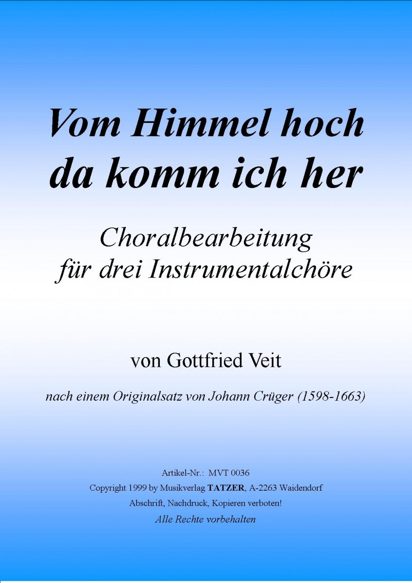 Vom Himmel hoch da komm ich her - klik hier Vom Himmel hoch da komm ich her - klik hier