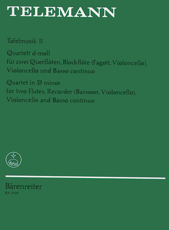 Tafelmusik 2: Quartett d-moll - klik hier Tafelmusik 2: Quartett d-moll - klik hier