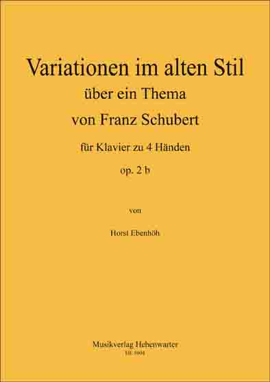 Variationen im alten Stil ber ein Thema von Franz Schubert fr Klavier zu vier Hnden - klik hier