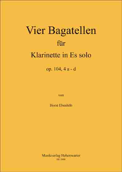 Vier Bagatellen fr Klarinette solo (Es) - klik hier